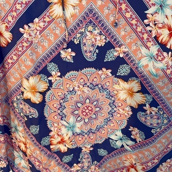 J. Jill women's sleeveless tie front summery workwear colorful blouse size M - Picture 2 of 8